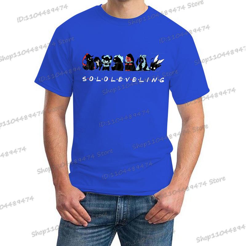 Anime Print Solo Leveling T-shirt Unisex Casual Loose Cool Manga Y2K Tops Sung Jin-Woo Graphic Men Women Funny Fashion Clothes
