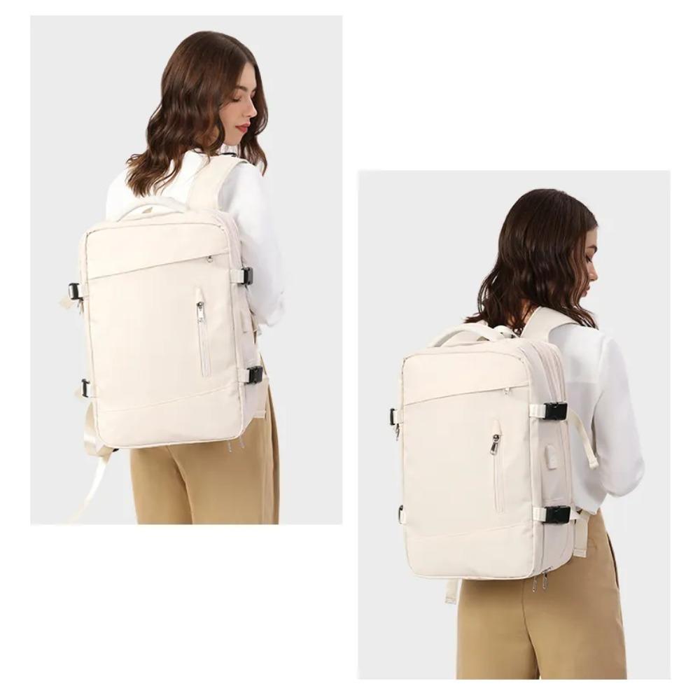 Büyük seyahat sırt çantası Laptop çantası kadın erkek bagaj üzerinde taşımak öğrenciler iş gezisi USB şarj uzatılabilir 40L hafta sonu Mochila