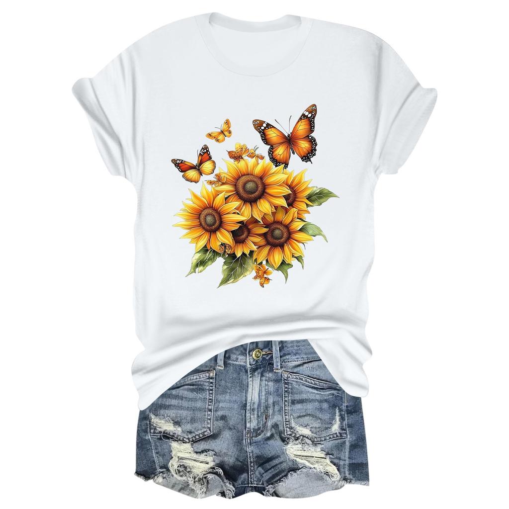 Lässiges, tägliches T-Shirt mit Rundhalsausschnitt und Aufdruck für Kinder, kurzärmelig, Buchstaben-Oberteil