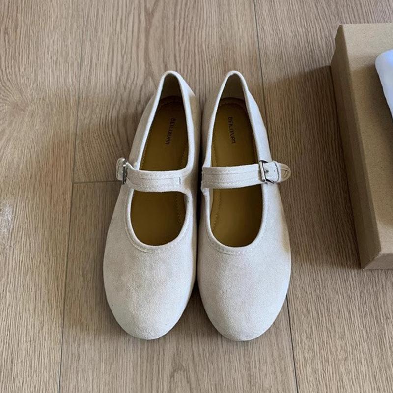 

Fashion SUOJIALUN Spring New Brand Women Flat Shoes Fashion Round Toe Ladies Elegant Mary Jane Shoes Soft Flat Heel Dress Single Shoes 39 бежевый