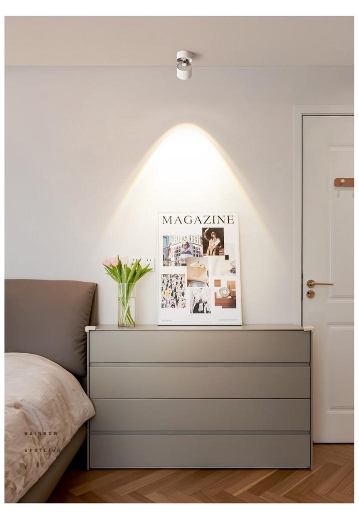 Adjustable Angle Rainbow Spotlight for Living Room Corridor