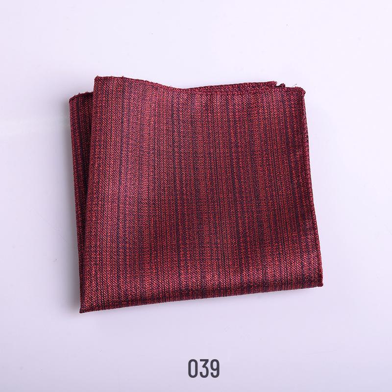 Men's British Pattern Pocket Square - Suit Wedding Banquet Accessory, Polyester Cotton Handkerchief.