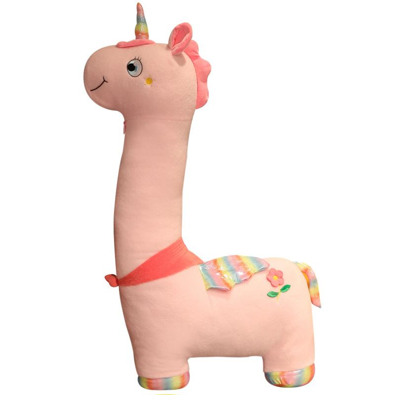Large Animal Dinosaur Pink Unicorn Doll Plush Toy Doll Girl Sleeping Long Leg Puppet Doll
