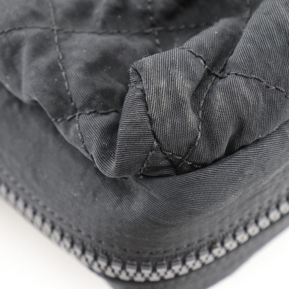 CHANEL Sports line Shoulder Bag Matelasse black Nylon Women Used