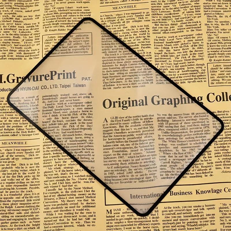 Card-Type Magnifying Glass Transparent Pvc Bookmark Portable And Compact Convenient For Reading With Magnification Effect