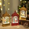 Christmas Decoration Glowing Santa Claus Interior Water-filled Flat Wind Lantern Desktop Ornaments Snowman Christmas Decoration Christmas