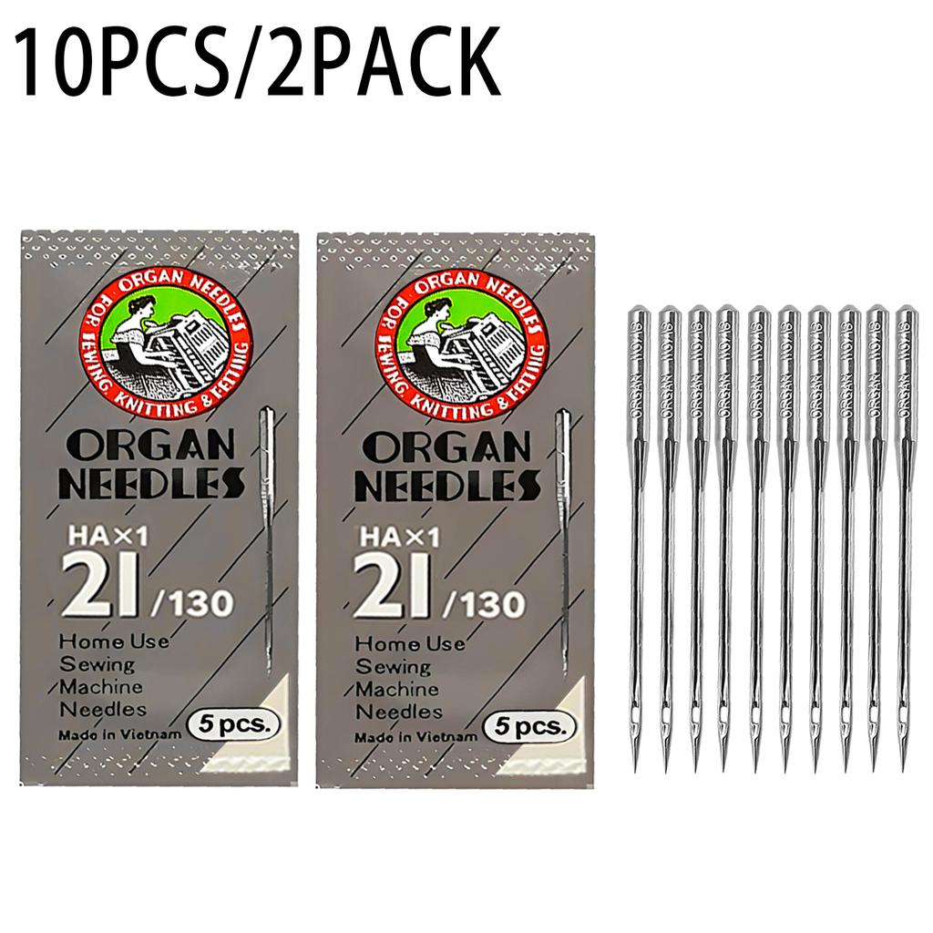 2Pack of ORGAN Household Sewing Machine Needles HAX1 Sewing Needles for SINGER BROTHER 9/65 11/75 12/80 14/90 18/110 21/130