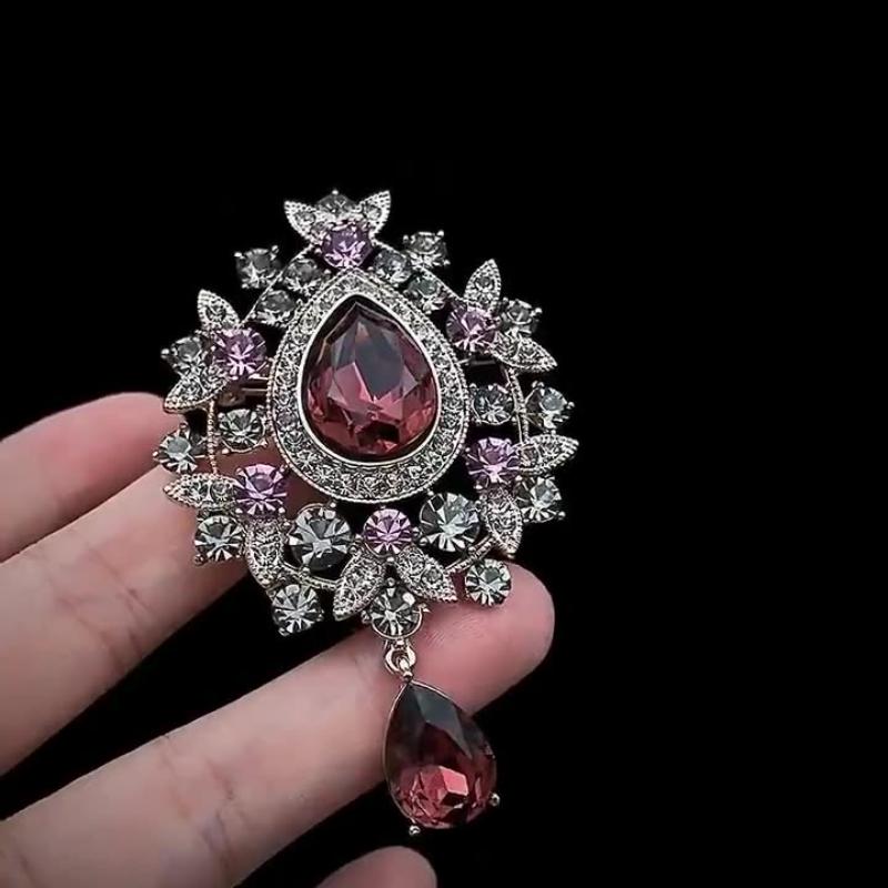 Fashion Vintage Baroque Brooches For Women Unisex Rhinestone Badge Pins Banquet Party Backpack Gifts Jewelry Accessories