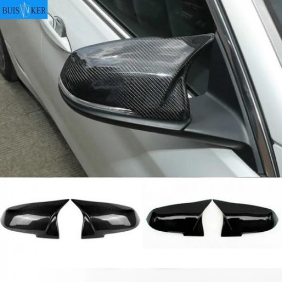 1Pair Side Rearview Wing Mirror Cover Caps For BMW 1 2 3 4 Series F20 F30 F31