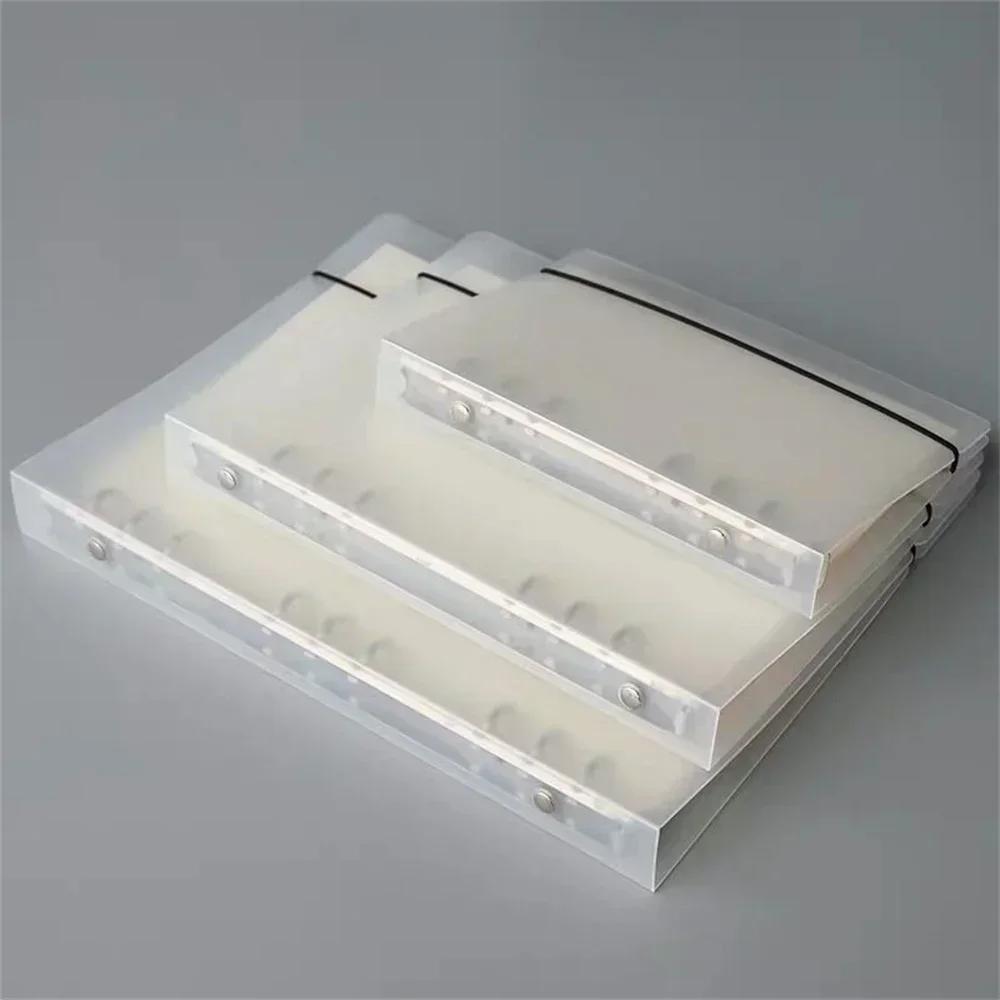 A5/A6A/A7 Transparent Loose Leaf Binder Notebook Cover Zipper Bag Note Book Journal Planner Accessories Stationery Supplies New