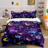 "Galaxy Cat Bat Decor Set" Bedding Set with 1 Duvet Cover 2 Pillowcases Single Double King Queen Gift