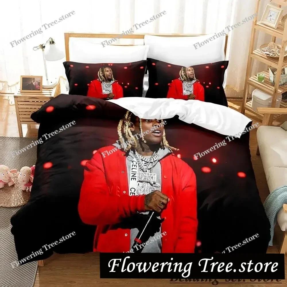 Lil Durk Bedding Set Single Twin Full Queen King Size Bed Set Aldult Kid Bedroom Duvetcover Sets Anime Parure De Lit Bed