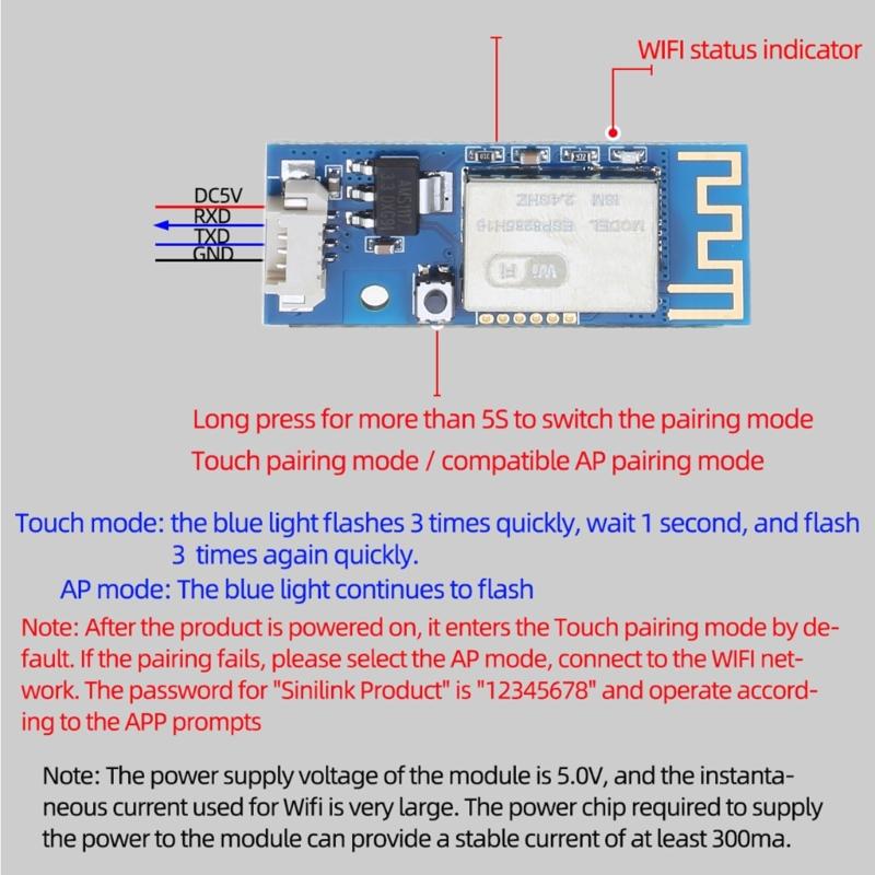Wifi Communication Module APP RemoteControl Open Source System PowerSupply Power WiFi Module