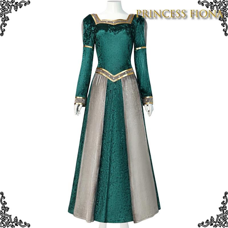 Shrek Princess Fiona Cosplay Costume For Adults Monster Themed Dress-up For Comic Con And Parties Characters)