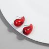 New AB Colorful Chunky Teardrop Earrings Dupes for Women Smooth Hollow Thick Water Drop Earring Hoops Trendy Jewelry Lightweight