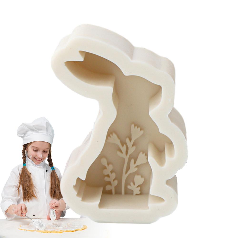 Easter Bunny Molds Silicone Resin Casting Rabbit Mold For Candle Making Flexible Crafts Resin Molds Desk Decor Candle Making