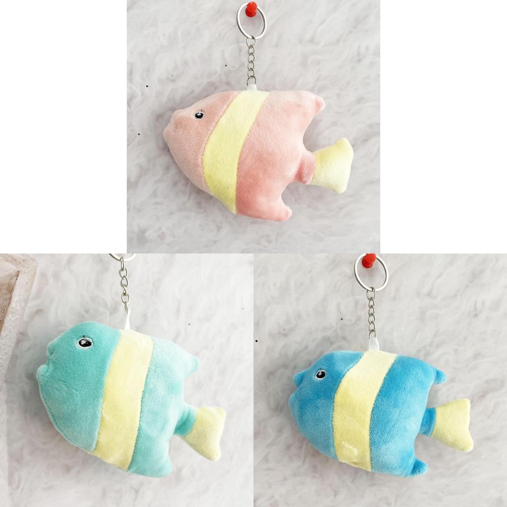 Plush Tropical Fish Keychain With Pp Cotton Filling For Kids And Adults