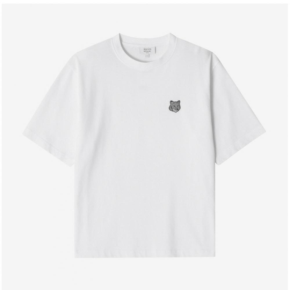 MaiSon KitSune Om00128kj0119 P100 Bold Fox Head Patch Men S Short Sleeve Tee