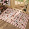 Retro Artistic Floral Bird Pattern Area Rug Boho Ethnic Style Entrance Doormat Bedroom Living Room Kitchen Decor Carpet