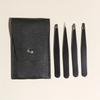 4pcs Professional Stainless Steel Eyebrow Tweezers Set for Women - Precision Facial Hair Removal,Splinter & Ingrown Hair Removal