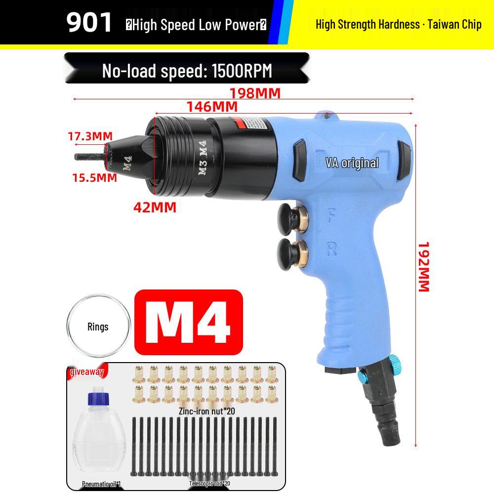 Taiwan Baima W02 Pneumatic Rivet Nut Gun & Screw Thread Tool