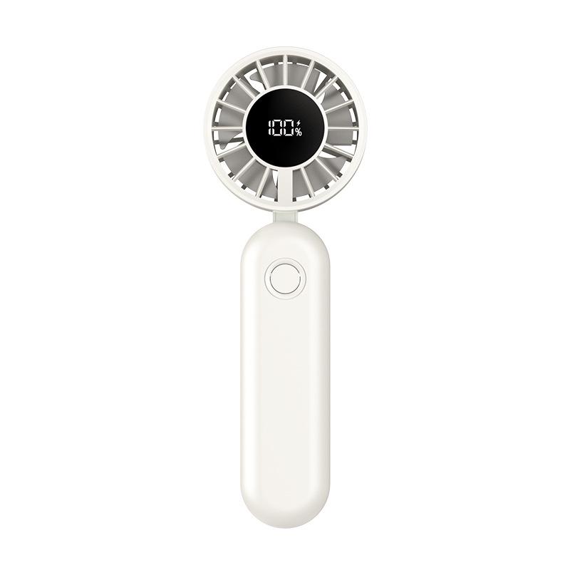 Portable USB Rechargeable Desktop & Handheld High-Speed Mini Fan with Digital Display