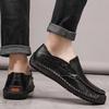 Men's Handmade Leather Shoes Casual Slip On Loafers Men's Flats Moccasins