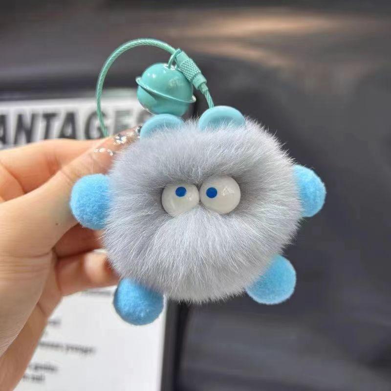 INS Style Cute Rabbit Fur Elf Plush Keychain Pendant