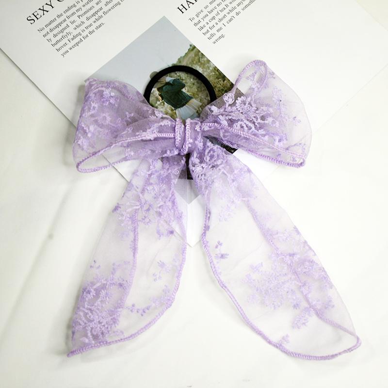 

Листра Новый кружевной шарф-бант Заколки для волос для женщин Женские сетчатые резинки для волос Заколки-автоматы для хвостика Женские аксессуары для волос