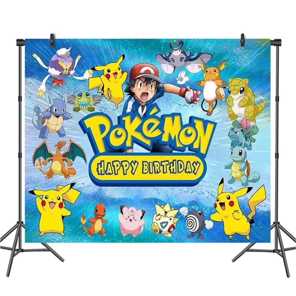 Pikachu Birthday Party Supplies: Disposable Plates, Cups, Napkins, Decorations for Girls, Children's Day Essentials.