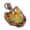 Citrine Pendant, Copper Electroformed Gemstone Jewelry, Handmade Pendant, For Thanksgiving