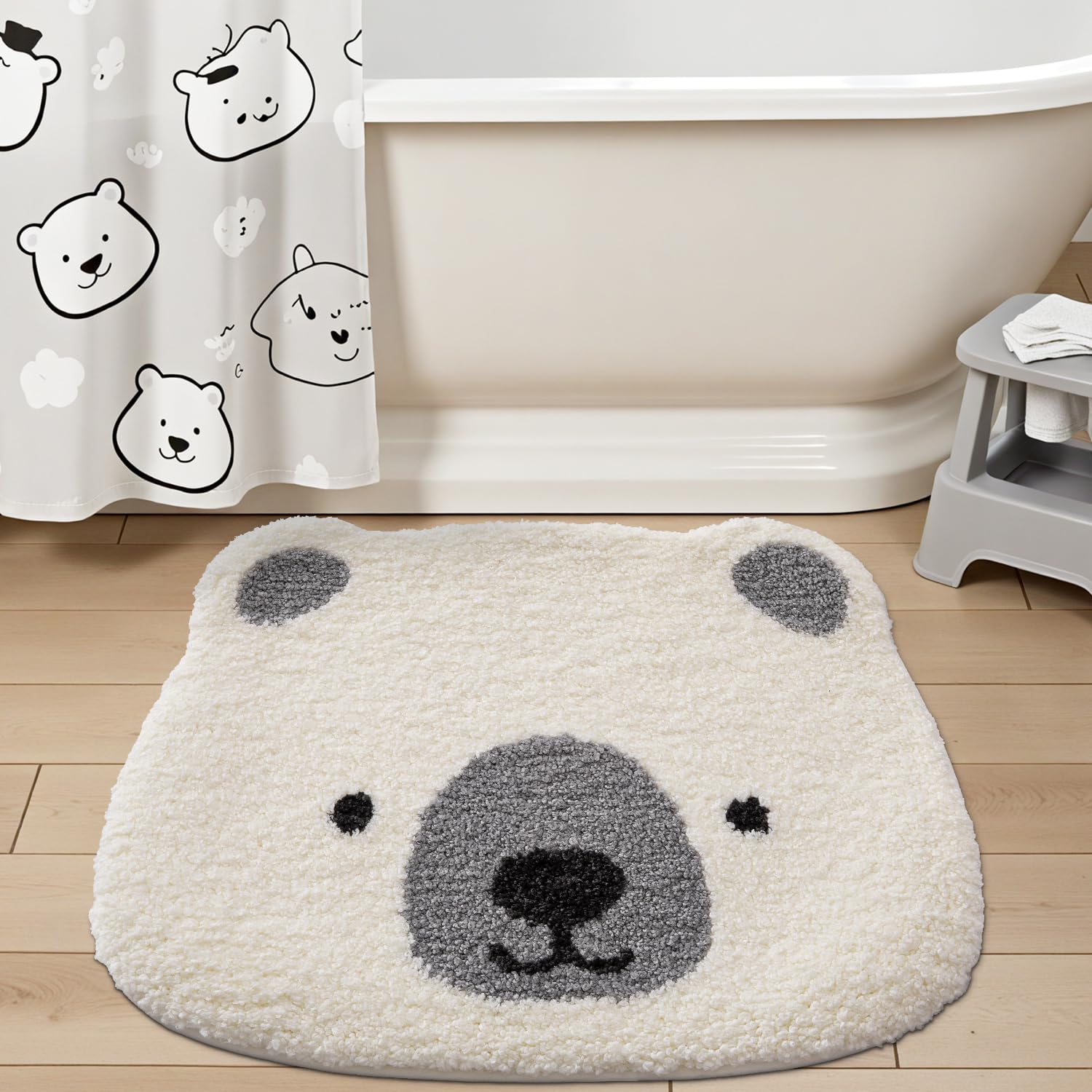 

VIKAMA Коврик для ванной из искусственного кашемира Водопоглощающий Нескользящий Коврик для ног Ковер для гостиной Спальни Домашний декор Напольный коврик Охлаждающий 40X60CM(1.3X2FT