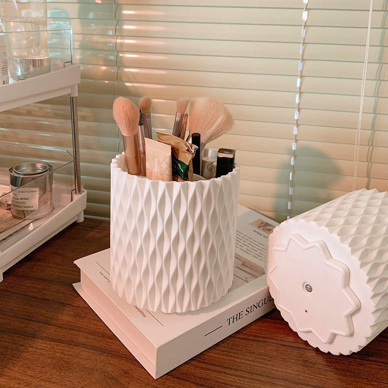 Suport rotativ pentru pensule de machiaj și organizator de cosmetice