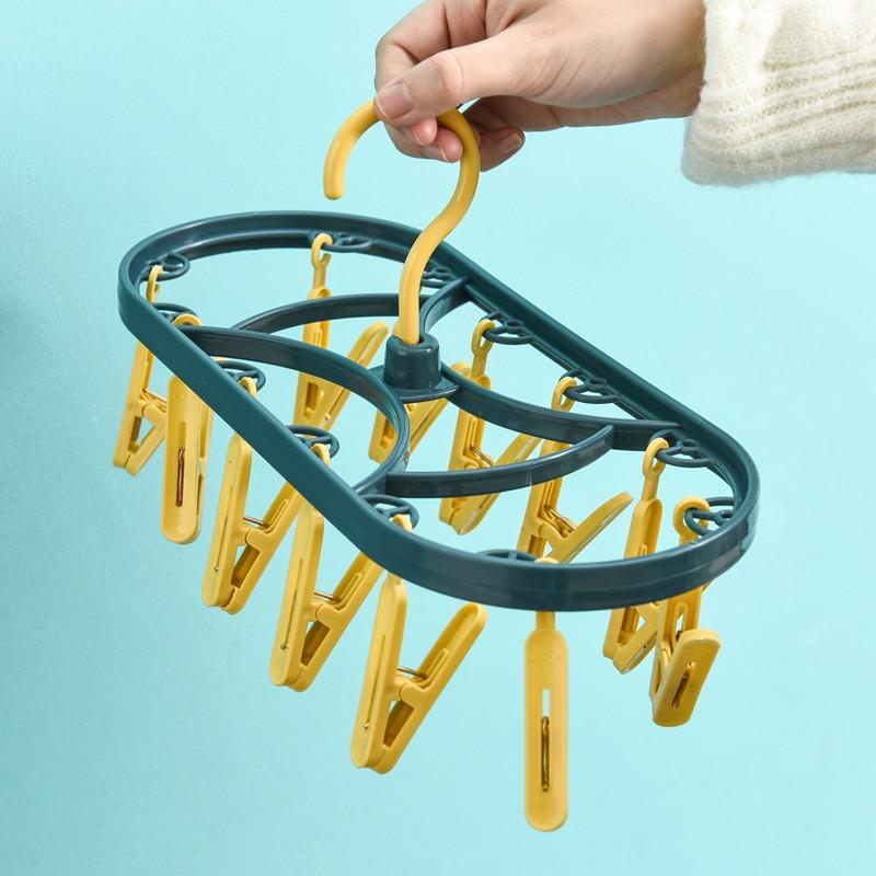 Multi-Functional Home Use Clothes Drying Rack Windproof Creative Design Plastic Clothes Hanger for Balcony T-Shirt Drying Holder