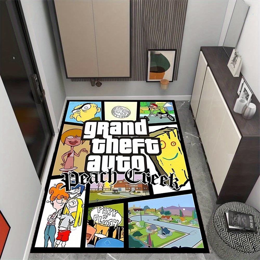 Grand Theft Auto Peach Creek Themed Antislip S Durable Polyester Home Decor S Large Size Durable Floor For Living Room Restaurant Entrance Office Desk