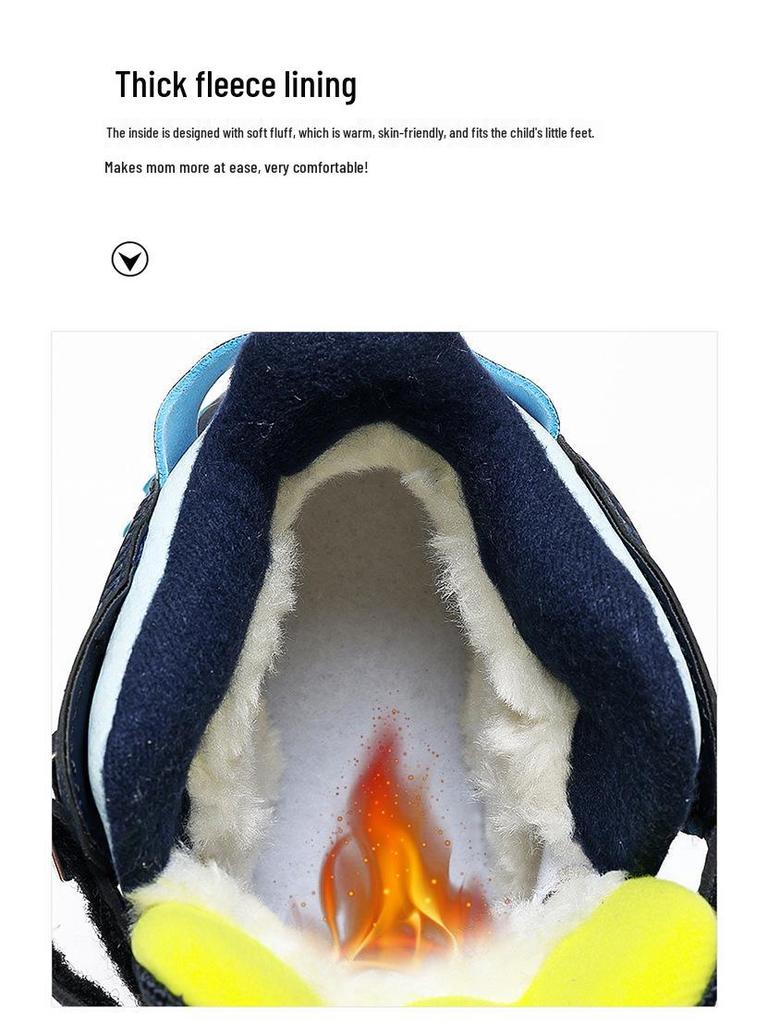 Babudou Kids' Winter Snow Boots - Warm Fleece Lined, Non-Slip, Waterproof Outdoor Boots