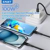 EAGET 2 in 1 QC4.0 lightning Charger Cable UsB fast Charging 100w Adapter Type C and lightning Charger Cable for iPhone,iPad,samsung
