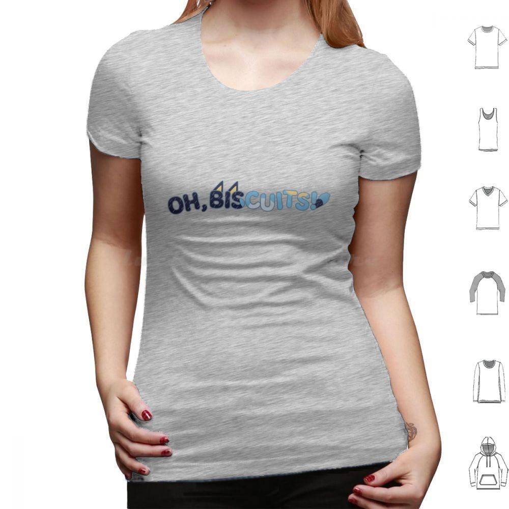 Oh Biscuits T Shirt Cotton Men Women DIY Print Bandit Oh Biscuits Biscuits Kids Tv Australian Chilli Bingo Blue Dog Puppy