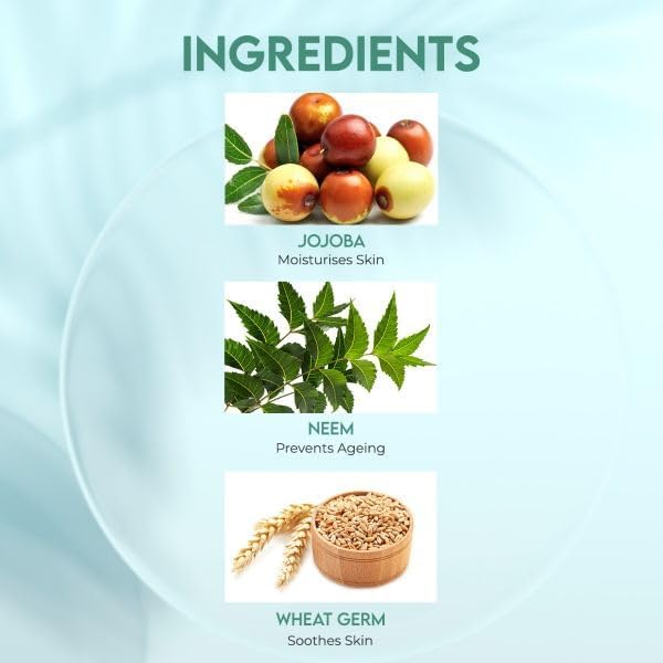 Jovees Herbal Jojoba And Neem Face Scrub For Oily Sensitive Skin 100g Gentle Exfoliator Deep Cleansing Restores Suppleness Alcohol Free Paraben Free