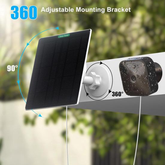 Solar Panel 5V/1000mA Stable Current Weather-proof Ultra-Thin Design Doorbell Power Supply Solar Panel for Ring