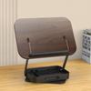 Desktop Book Stand for Reading with Rotate Base Wooden Panel Page Clips Storage Compartments Foldable and Angle