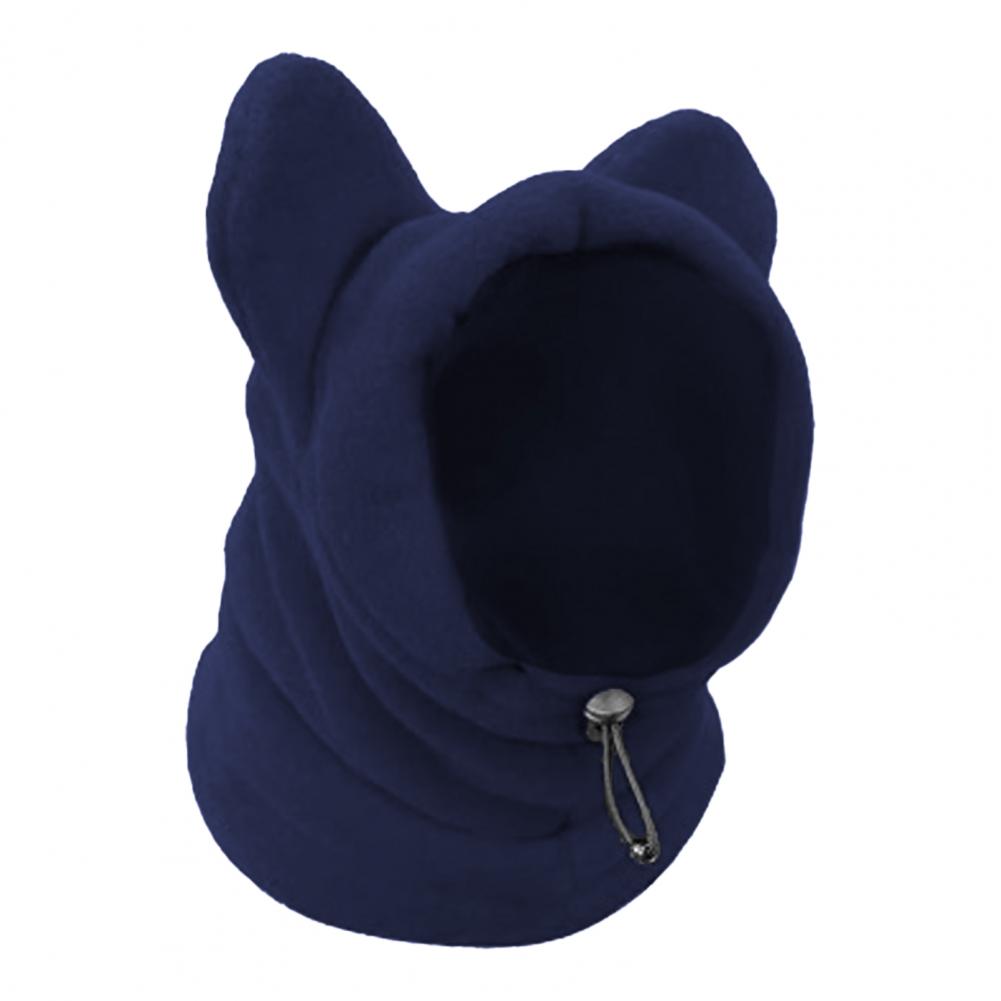 Fleece Pet Hat Pet Hood Dog Snood Winter Hood with Ear Protection Fleece Neck Warmer for Dogs Cats Adjustable for Weather S