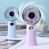 USB Rechargeable Mini Fan High Wind Speed Personal Fan Real-Time Power Cooling Fan  Student Use