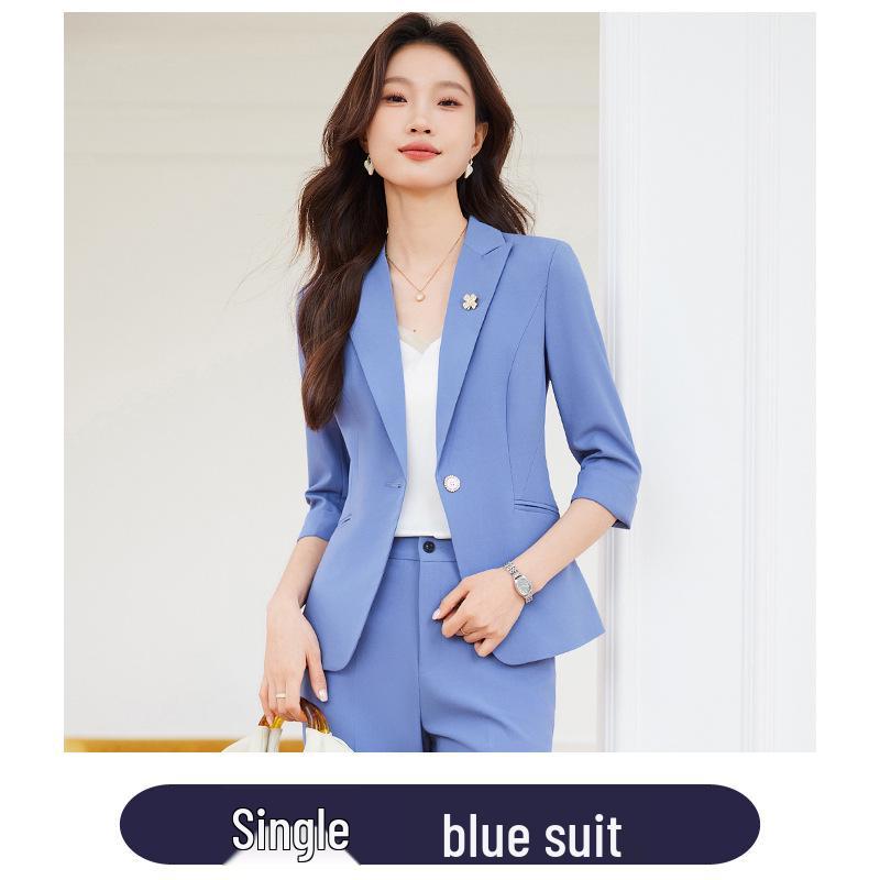 Women's Seven-Sleeve Professional Suit Set - Spring Fashion Formal Dress for Work and Interviews