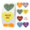500Pcsroll Glitter Heart-Shaped Stickers For School Teacher Reward Sticker Party Gift Decor Business Labels Stationery Stickers