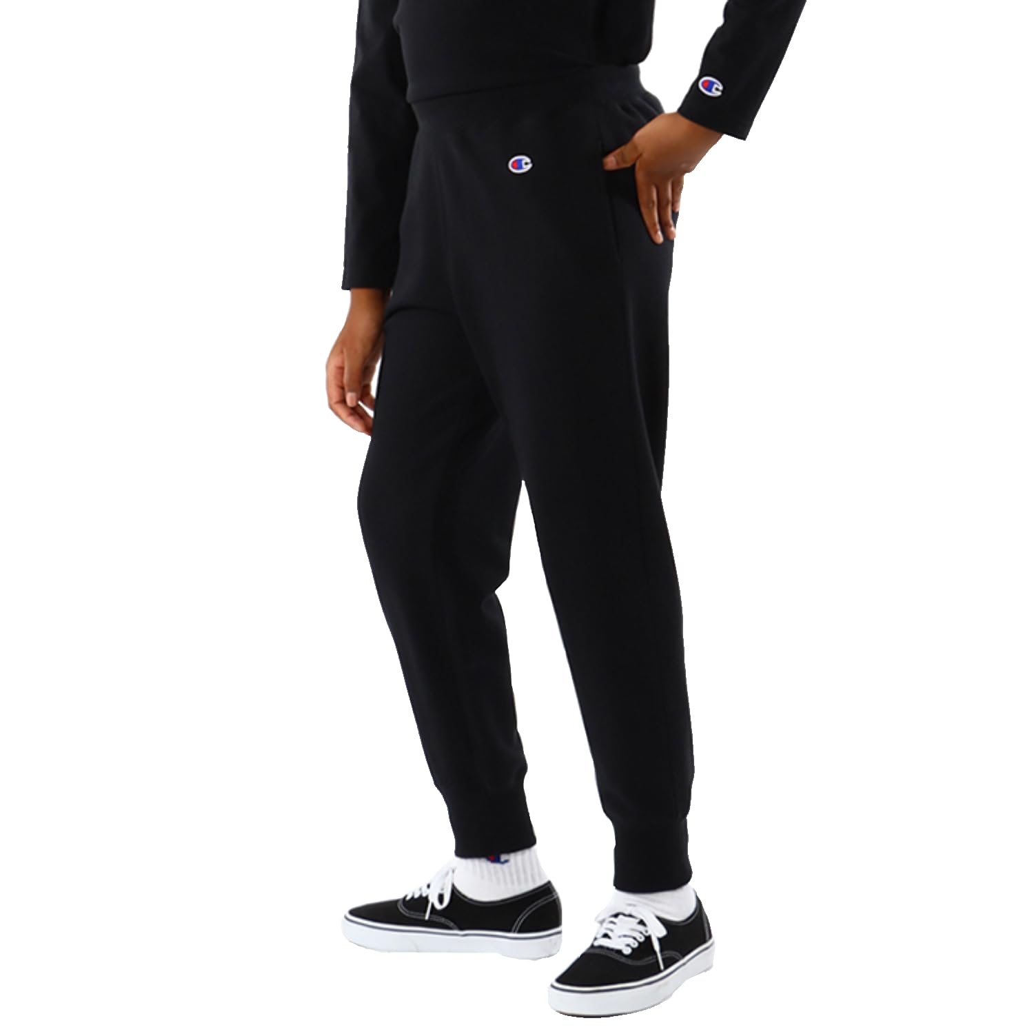 

Хлопковые спортивные штаны Champion из французского терри с вышивкой Made in the Basic Design Kids 100% Logo, США, (CK-Y201-090-140) чёрный