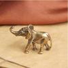 Creative Bronze Sculpture Mini Elephant Statue Tea Pet Dining Table Decoration Animal Crafts Home Decoration Living Room