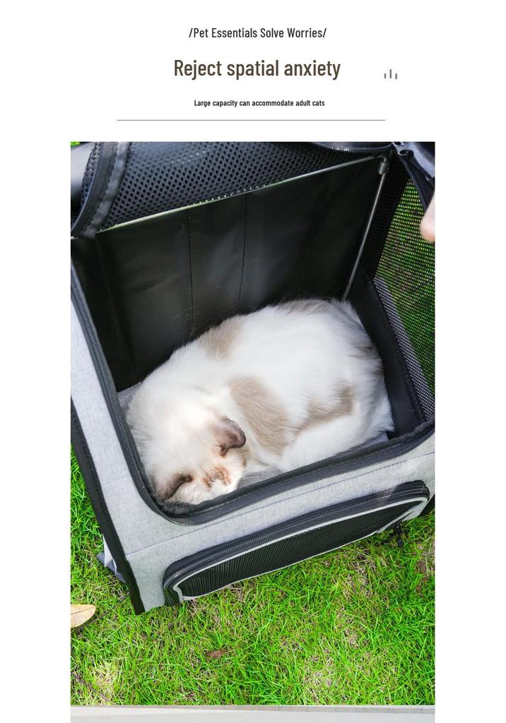 Portable Breathable Foldable Pet Trolley Bag for Cats and Dogs