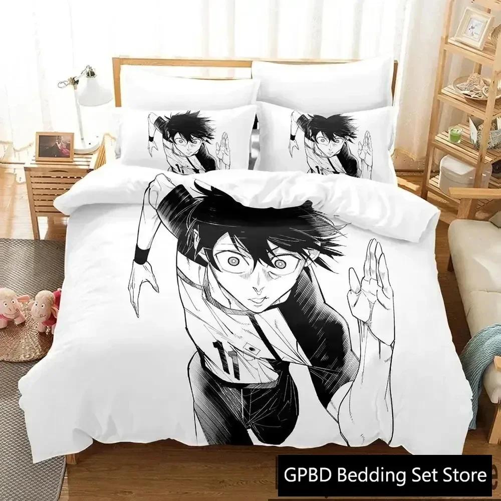 

Comforter 3D Print Anime Blue Lock Bedding Set Boys Girls Twin Queen King Size Bed Boys Adult Home Textileextile Comforter (quilt)-EU Single(135*200cm)3pcs