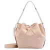Letter Logo Solid Color Drawstring Design Leather Bucket Bag Mini Women Handbags Nude 6314686